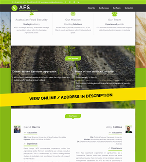 Web Design by Romain for Australian Food Security | Design #6529300