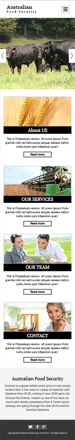 Web Design by RishiRich for Australian Food Security | Design #6552889