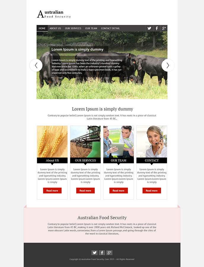 Diseño Web por RishiRich para Australian Food Security | Diseño #6581534