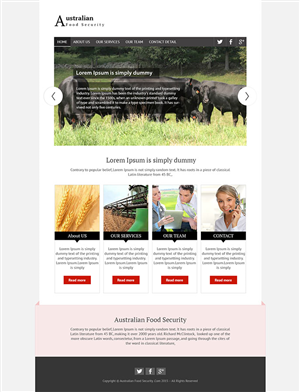 Web Design by RishiRich for Australian Food Security | Design #6581534