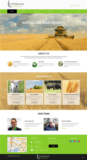 Diseño Web por pb para Australian Food Security | Diseño: #6524185