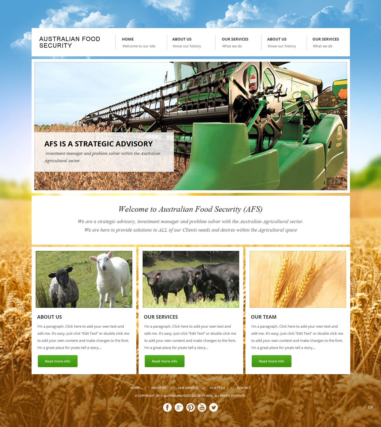 Web Design by pb for Australian Food Security | Design #6524189