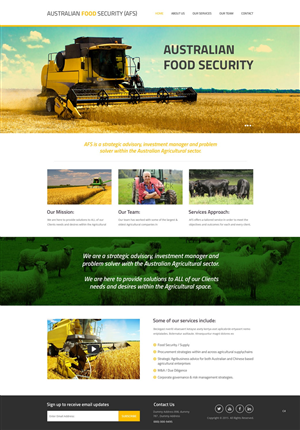 Diseño Web por pb para Australian Food Security | Diseño: #6524192