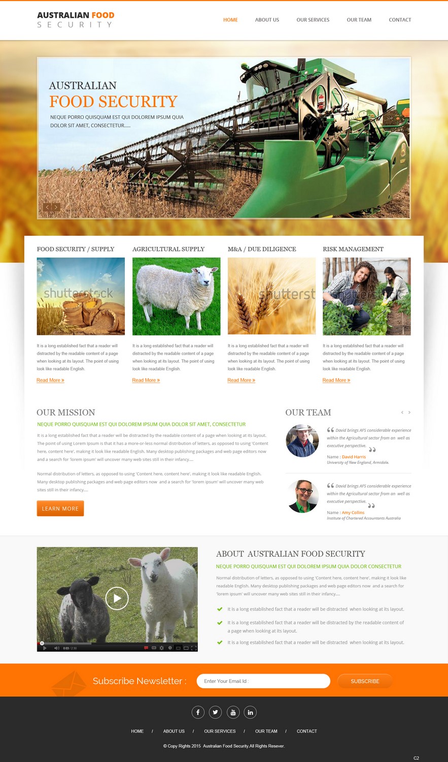 Diseño Web por pb para Australian Food Security | Diseño #6524203
