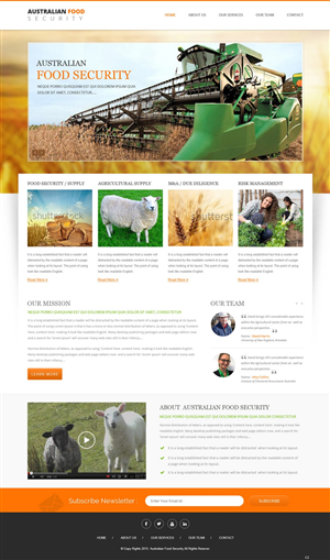 Diseño Web por pb para Australian Food Security | Diseño: #6524203