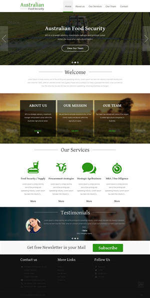 Diseño Web por pb para Australian Food Security | Diseño: #6524208