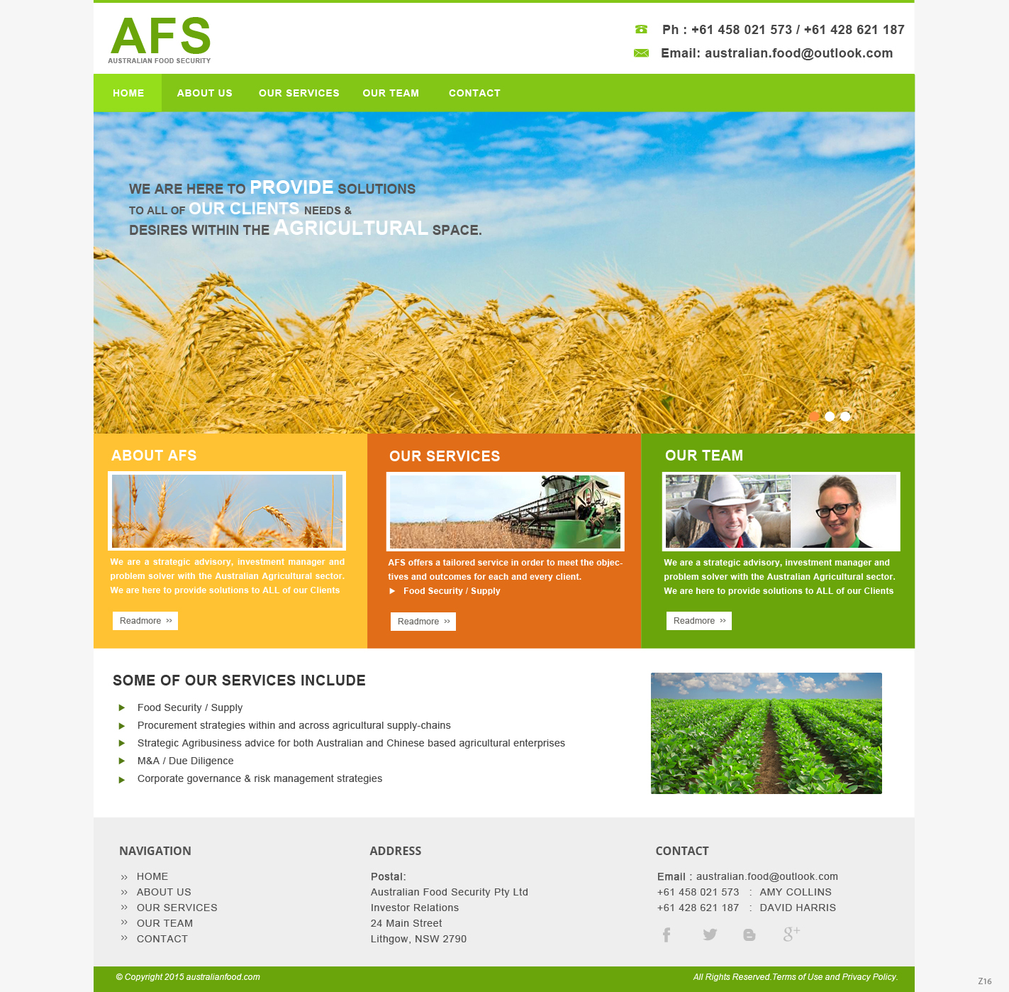 Web Design by pb for Australian Food Security | Design #6524216