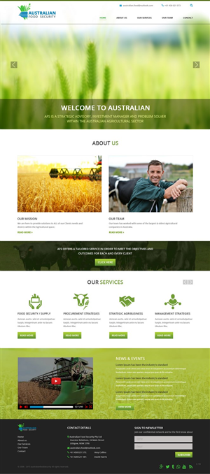 Diseño Web por pb para Australian Food Security | Diseño: #6524219