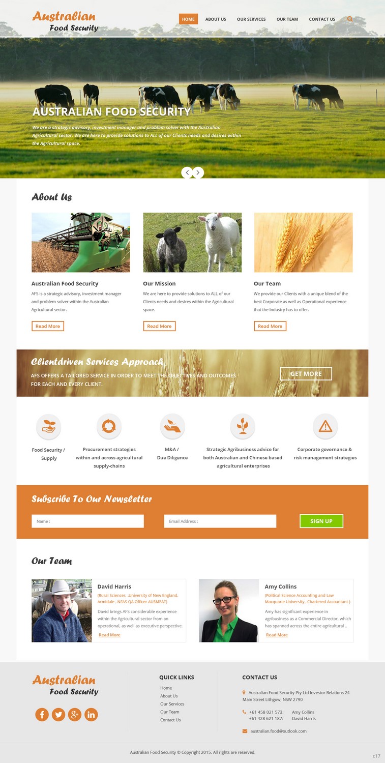 Web Design by pb for Australian Food Security | Design #6524222