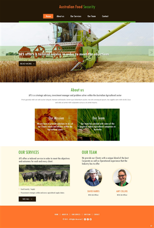 Web Design by pb for Australian Food Security | Design: #6524227