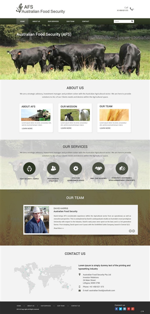 Diseño Web por pb para Australian Food Security | Diseño: #6524232