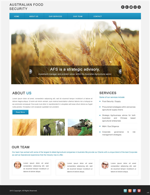 Web Design by pb for Australian Food Security | Design: #6524235