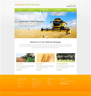 Web Design by pb for Australian Food Security | Design: #6524240