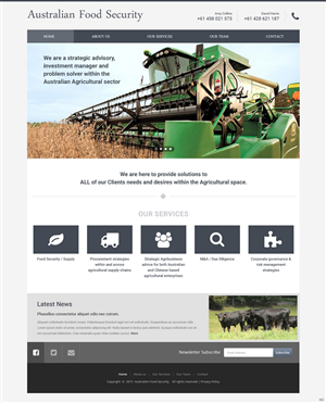 Diseño Web por pb para Australian Food Security | Diseño: #6524244