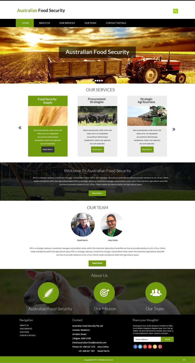 Diseño Web por pb para Australian Food Security | Diseño #6528074