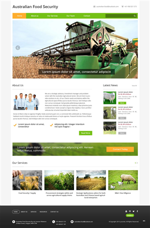 Diseño Web por pb para Australian Food Security | Diseño: #6528078