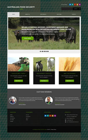 Web Design by pb for Australian Food Security | Design: #6528080