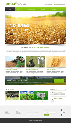 Diseño Web por pb para Australian Food Security | Diseño: #6528085