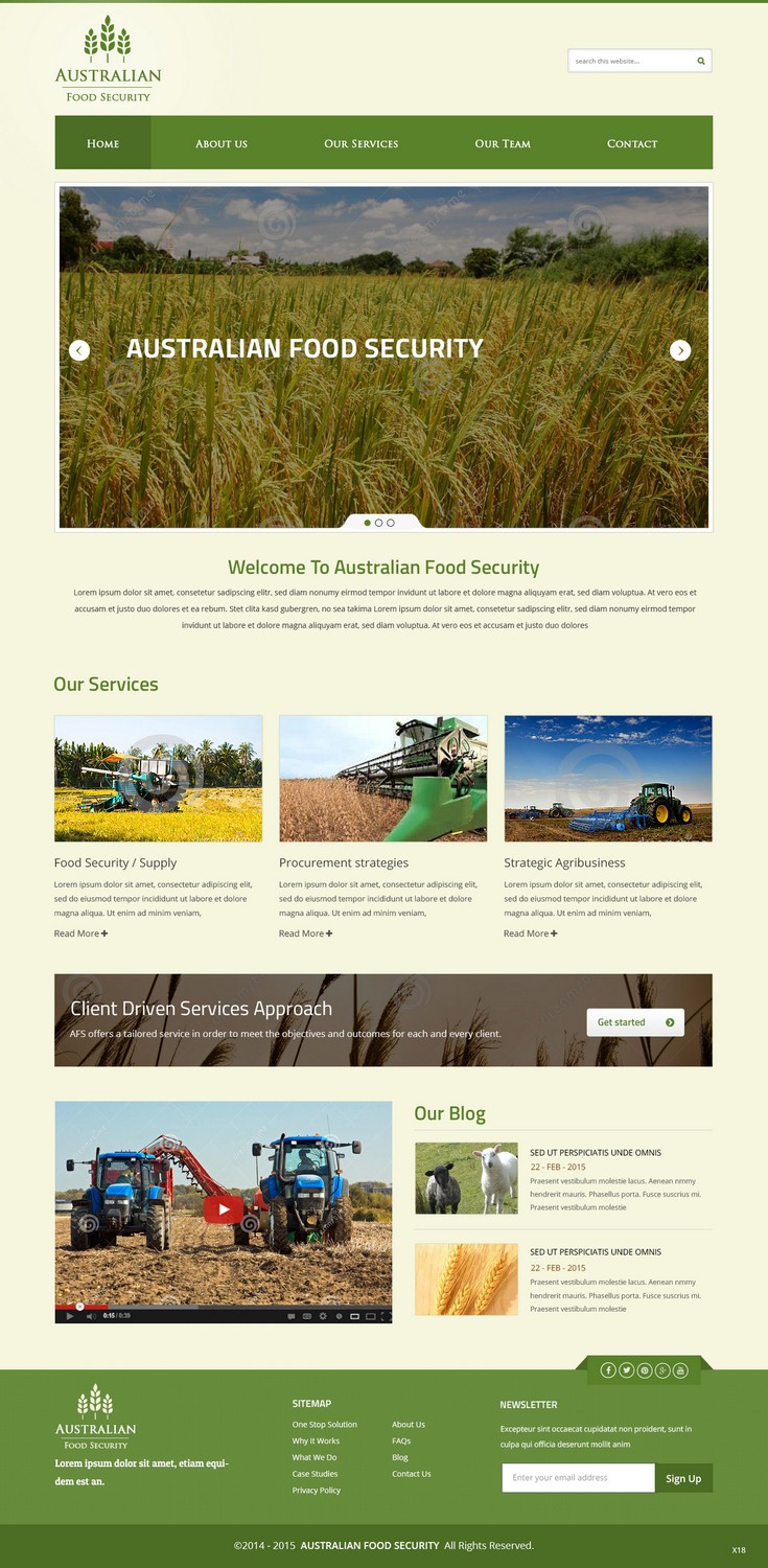 Web Design par pb pour Australian Food Security | Design #6528707