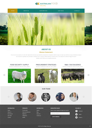 Web Design by pb for Australian Food Security | Design: #6532347
