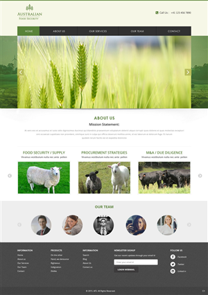 Web Design by pb for Australian Food Security | Design: #6574122