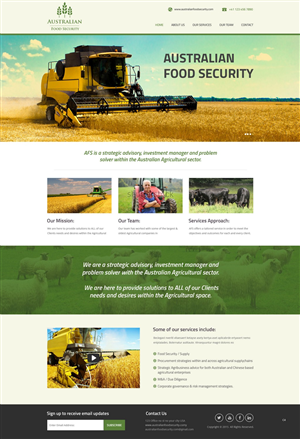 Diseño Web por pb para Australian Food Security | Diseño: #6574126