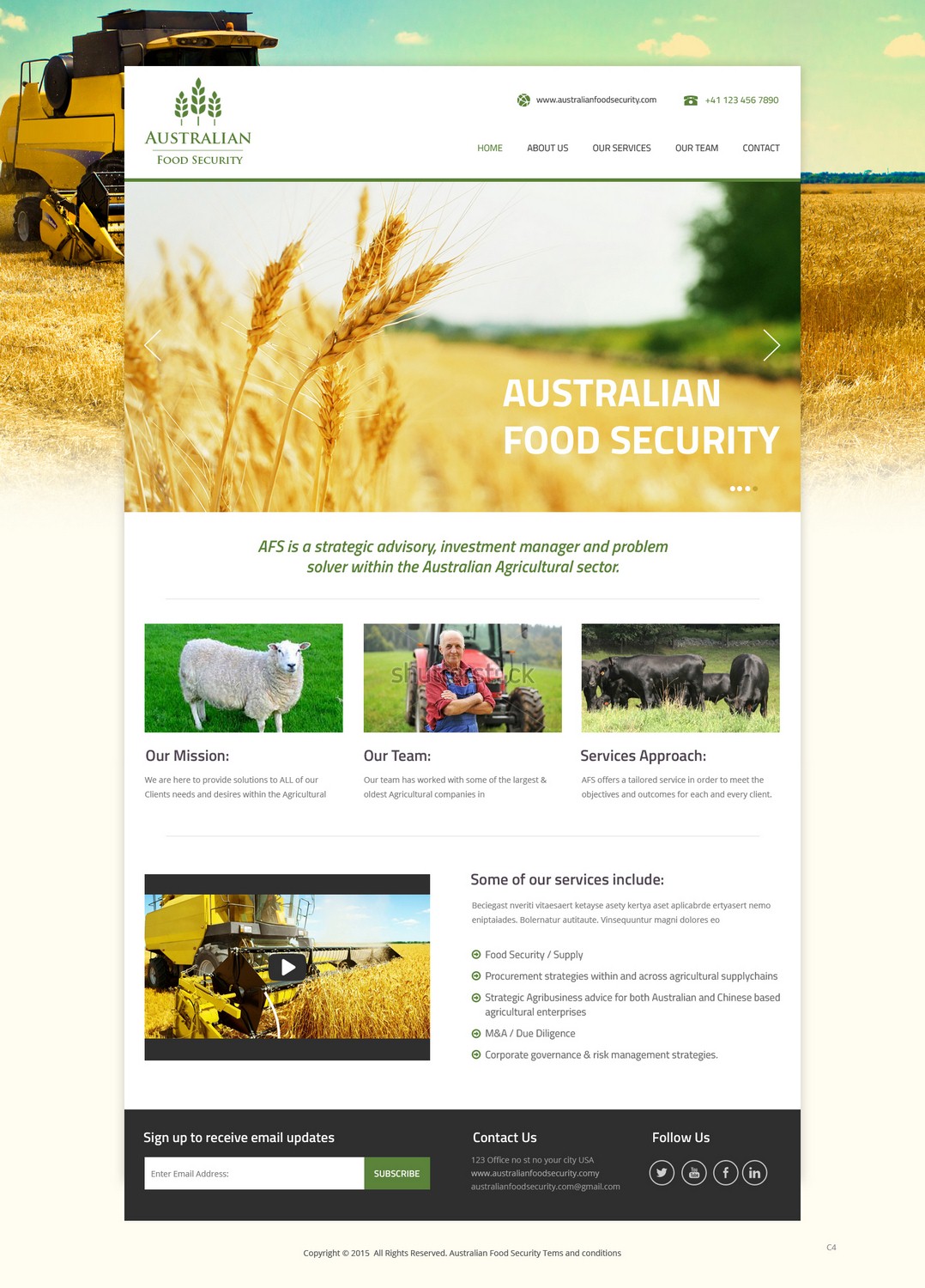 Web Design by pb for Australian Food Security | Design #6574129