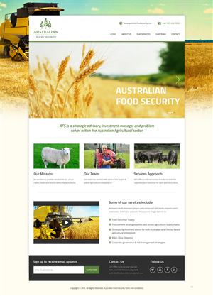 Diseño Web por pb para Australian Food Security | Diseño: #6574129