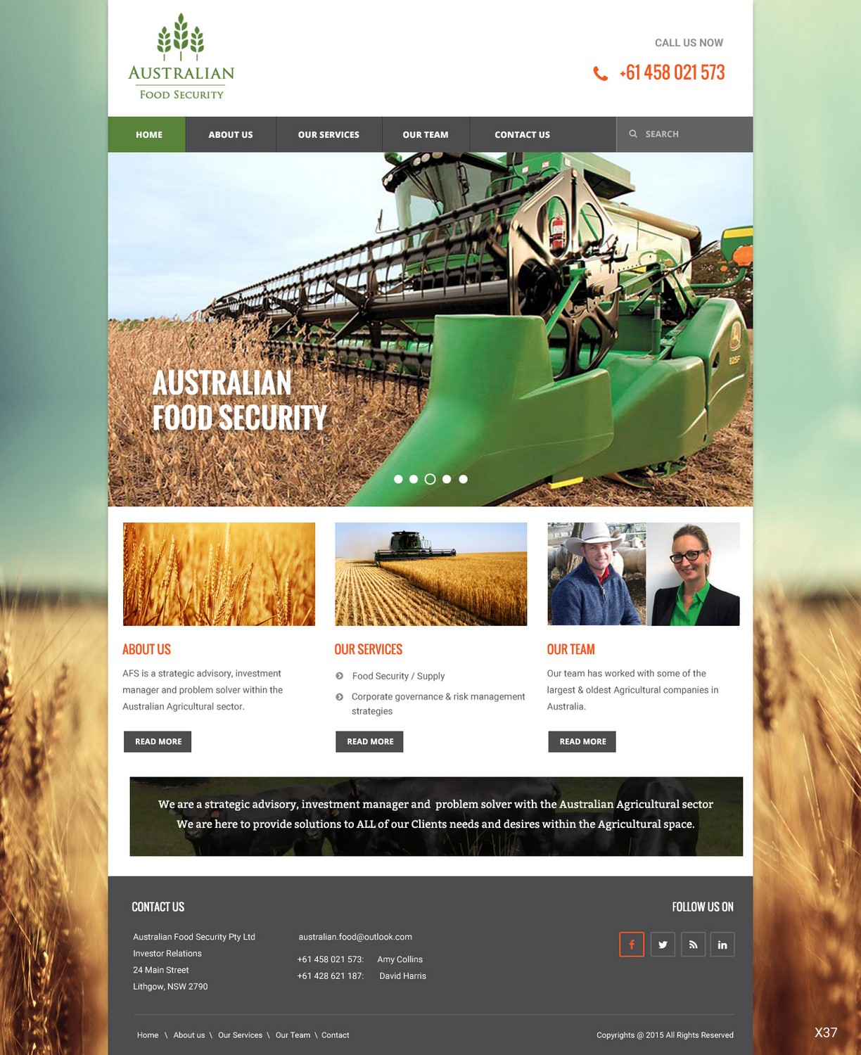 Web Design by pb for Australian Food Security | Design #6574132