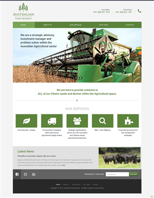 Diseño Web por pb para Australian Food Security | Diseño: #6574133