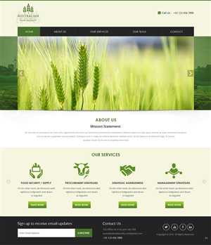 Web Design by pb for Australian Food Security | Design: #6581581