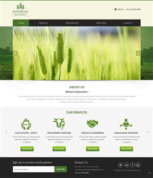 Web Design by pb for Australian Food Security | Design: #6581583