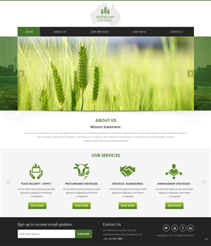 Diseño Web por pb para Australian Food Security | Diseño: #6598208