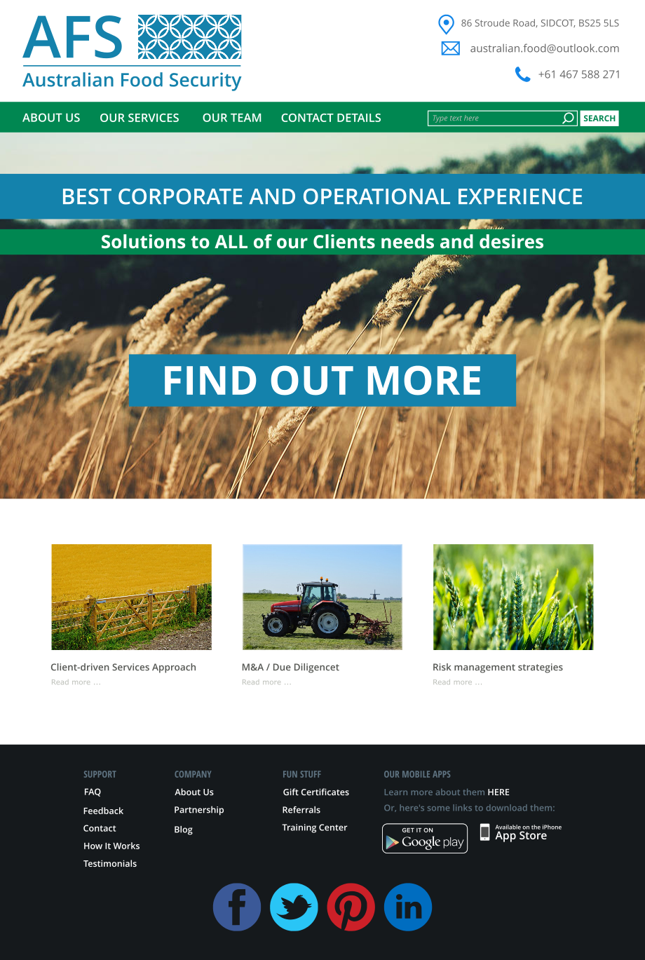 Web Design by Relativiteit for Australian Food Security | Design #6509989