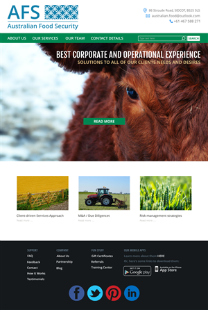 Web Design by Relativiteit for Australian Food Security | Design #6529366
