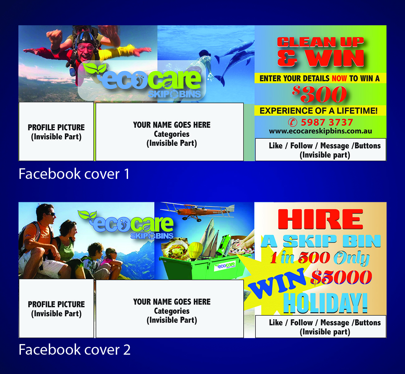 Diseño de Facebook por Venus L. Penaflor para EcoCare Skip Bins | Diseño #6529249