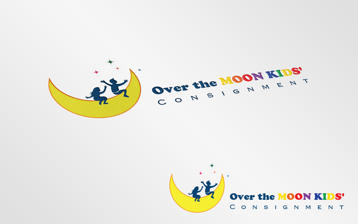 Logo-Design von MT für Over the Moon Kids'' Consignment | Design #6517964