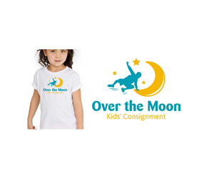 Logo Design by veasna for Over the Moon Kids'' Consignment | Design: #6516783