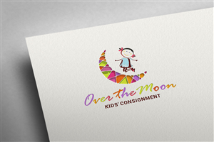 Logo Design by Logogofamily for Over the Moon Kids'' Consignment | Design: #6529939
