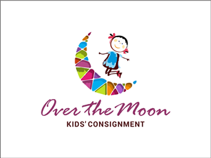 Logo Design by Logogofamily for Over the Moon Kids'' Consignment | Design: #6556683