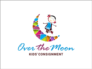 Logo Design by Logogofamily for Over the Moon Kids'' Consignment | Design: #6556698