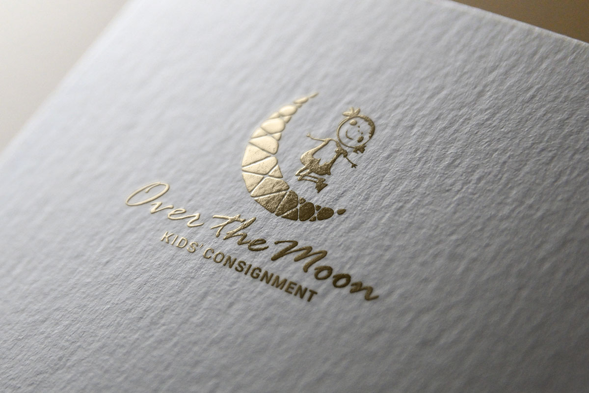 Logo Design by Logogofamily for Over the Moon Kids'' Consignment | Design #6556726