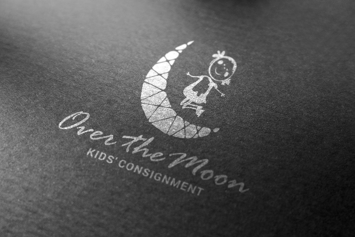 Logo Design by Logogofamily for Over the Moon Kids'' Consignment | Design #6556730