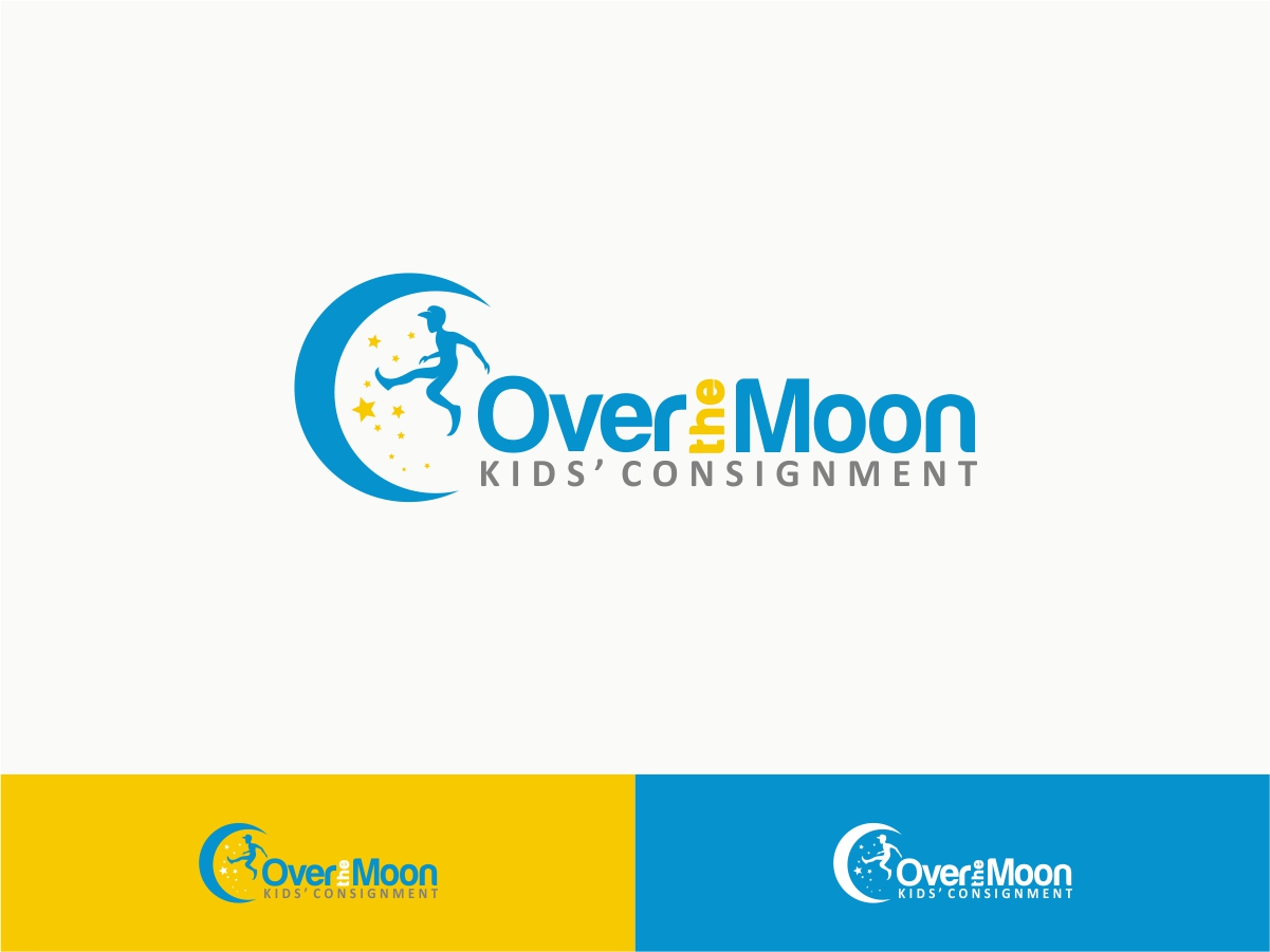 Logo Design by Robby SC for Over the Moon Kids'' Consignment | Design #6520256