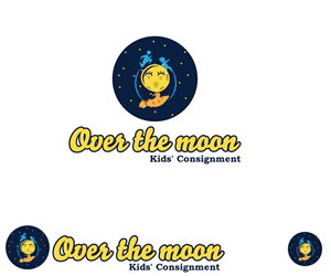 Diseño de Logo por OnlineDesign para Over the Moon Kids'' Consignment | Diseño: #6516527