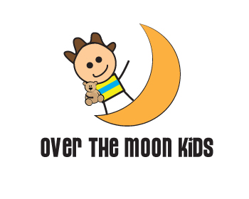 Logo Design by dunjki for Over the Moon Kids'' Consignment | Design #6520520