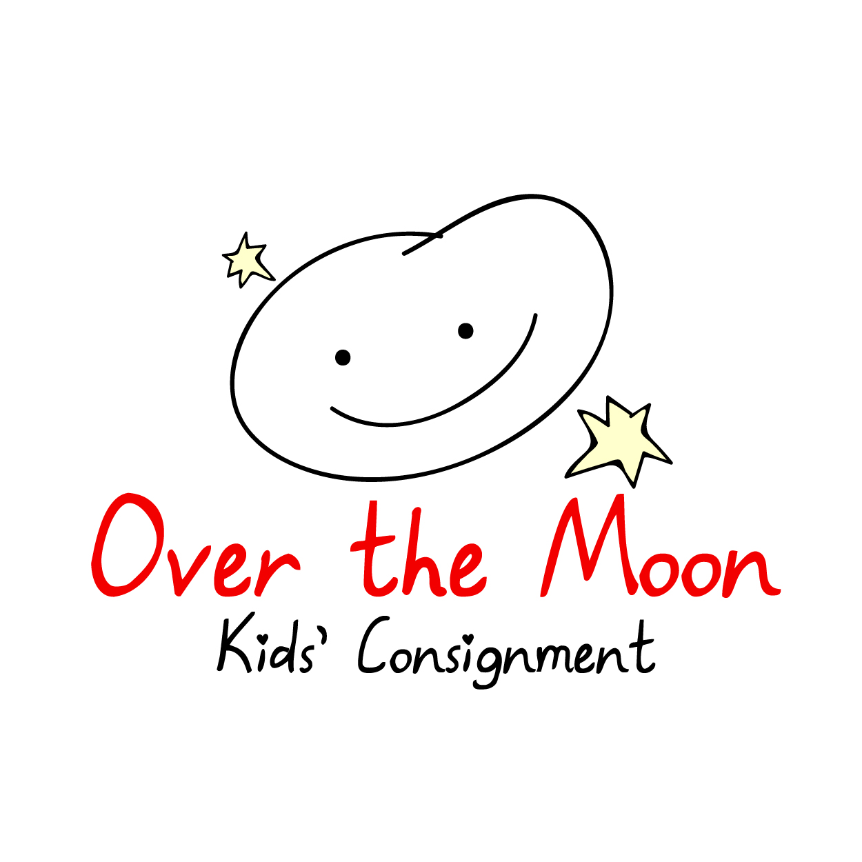 Logo Design by Thomasdesign for Over the Moon Kids'' Consignment | Design #6520303