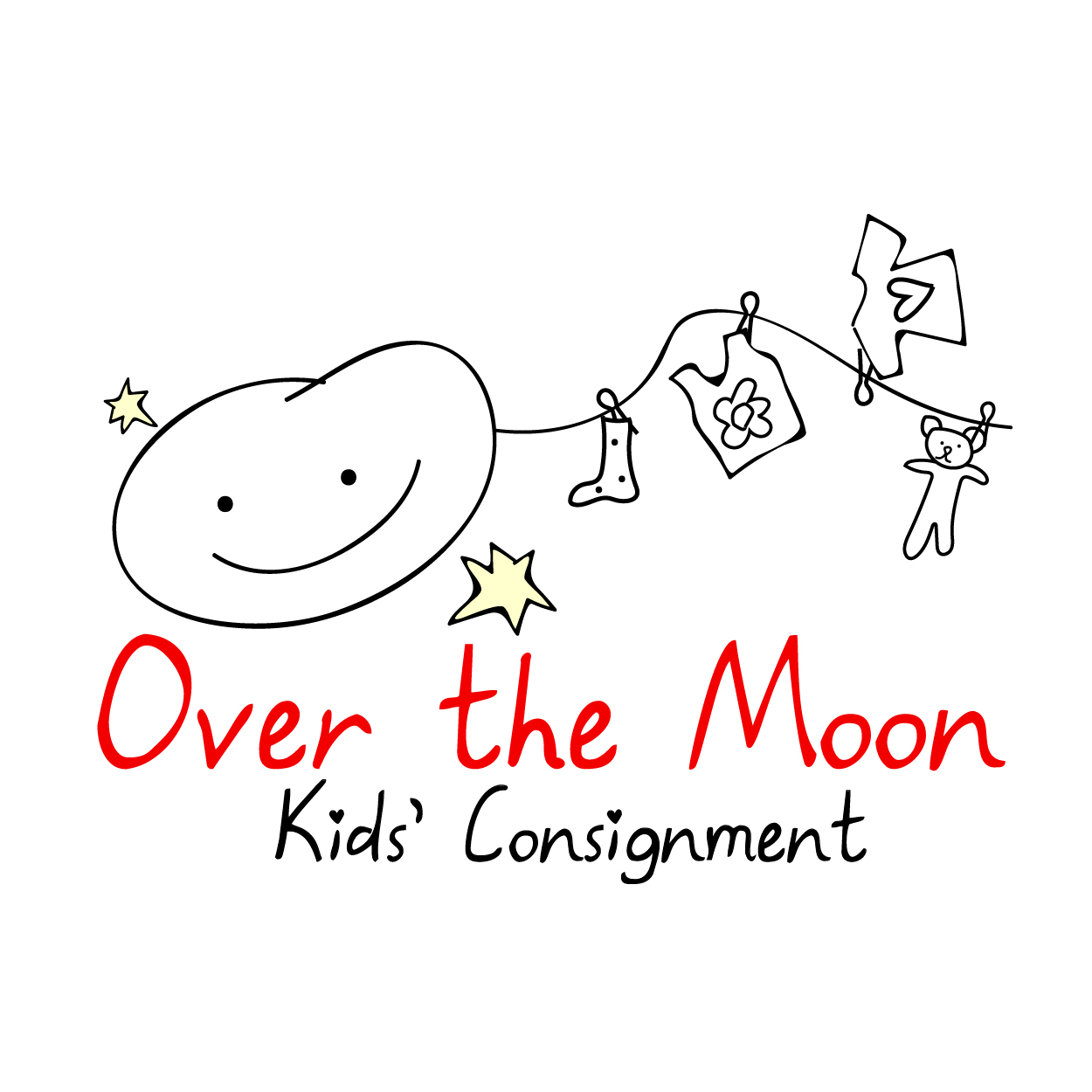 Logo Design by Thomasdesign for Over the Moon Kids'' Consignment | Design #6520550