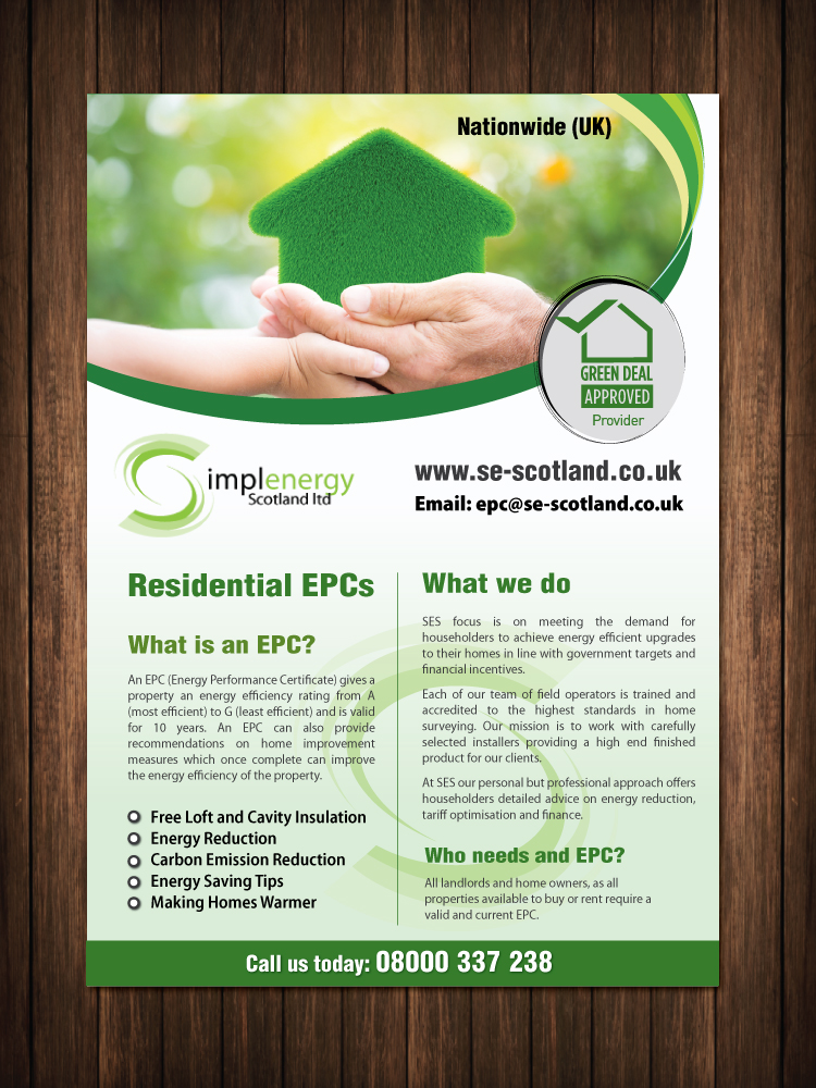 Diseño de Flyer por meet007 para Simple Energy Scotland Ltd | Diseño #6516031