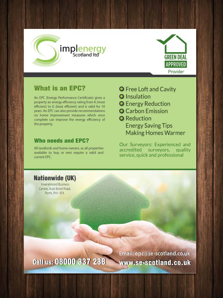 Diseño de Flyer por meet007 para Simple Energy Scotland Ltd | Diseño #6532065